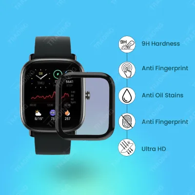 Amazfit GTS 2 Mini Screen Protector HD Clear Ultra Thin PMMA Full Coverage Scratch Resistant Fingerprint Resistant